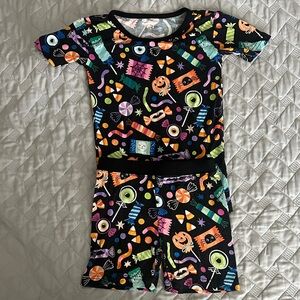 Little Sleepies Halloween Pajama Set with Black and Orange